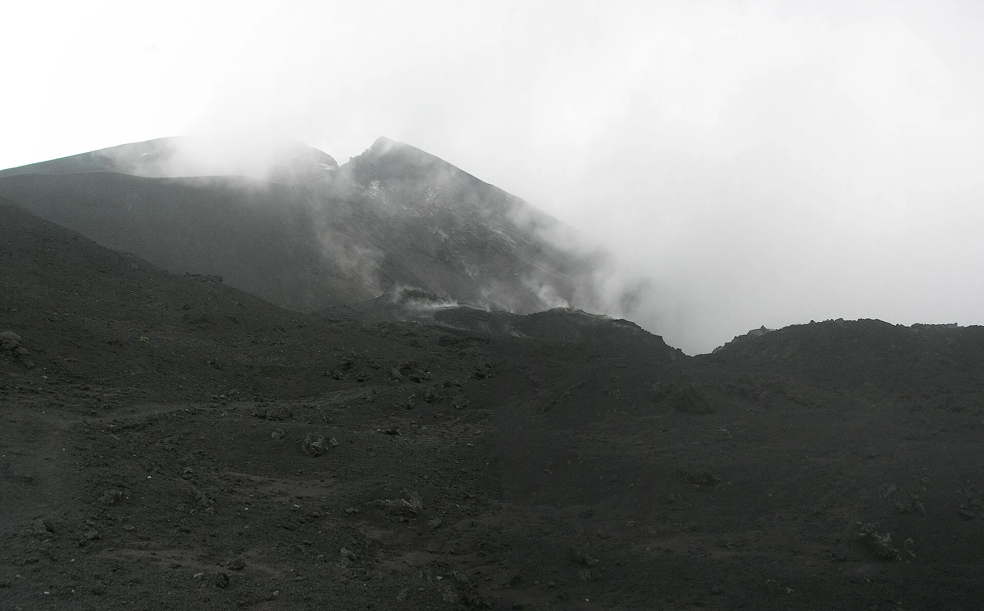 Slopes and cones of the Pacaya volcanic complex